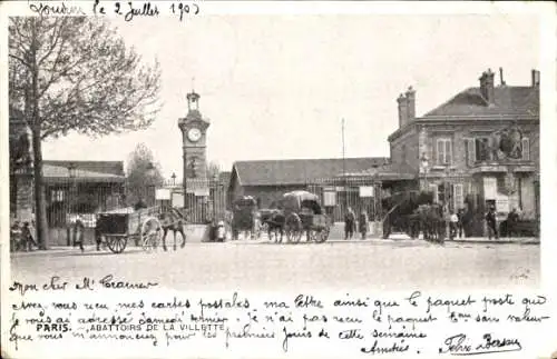 Ak Paris XIX La Villette, Schlachthöfe