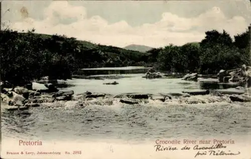 Ak Pretoria Südafrika, Crocodile River in der Nähe der Stadt