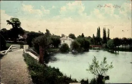 Ak Iffley Oxfordshire England, Der Pool