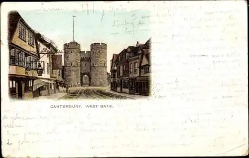 Ak Canterbury Kent England, Westtor