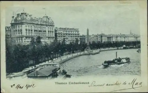 Ak Thames Oxfordshire England, Ufer