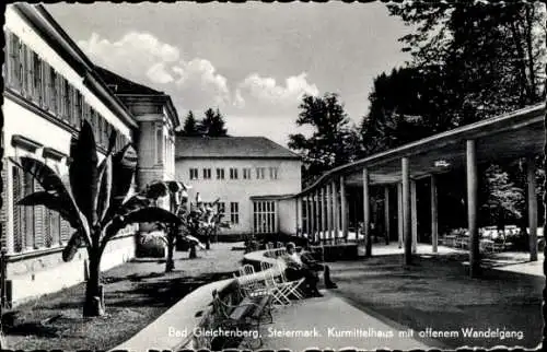 Ak Bad Gleichenberg Steiermark, Kurmittelhaus mit offenem Wandelgang
