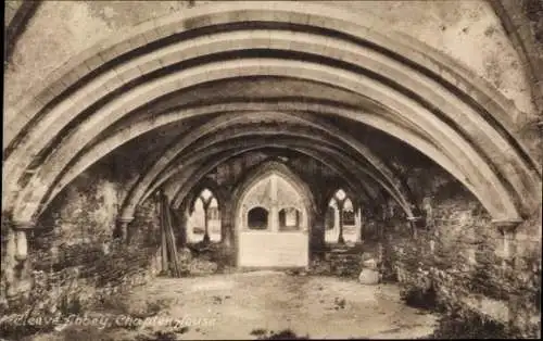 Ak Watchet Somerset England, Cleeve Abbey, Kapitelsaal