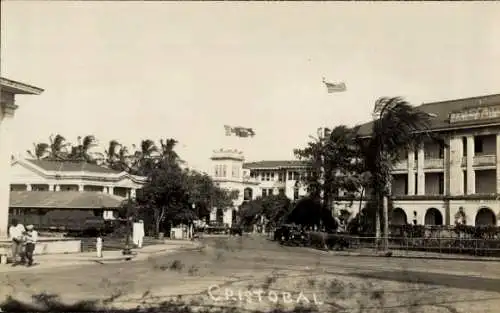 Foto Ak Cristobal Mexiko, Teilansicht, Straßenpartie