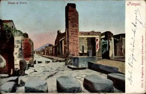 Ak Pompeji Pompei Kampanien, Strada di Stabia