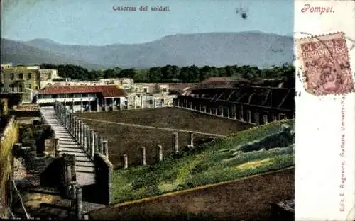 Ak Pompeji Pompei Kampanien, Caserma dei soldati