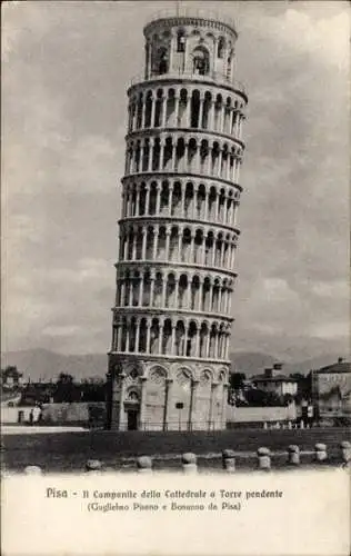 Ak Pisa Toscana, Il Campanile della Cattedrale o Torre pendente