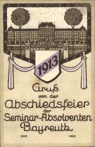 Studentika Ak Bayreuth in Oberfranken, Abschiedsfeier der Seminar-Absolventen 1913