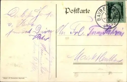 Studentika Ak Bayreuth in Oberfranken, Abschiedsfeier der Seminar-Absolventen 1913