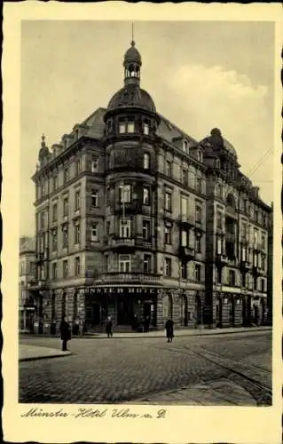 Ak Ulm an der Donau, Münster-Hotel