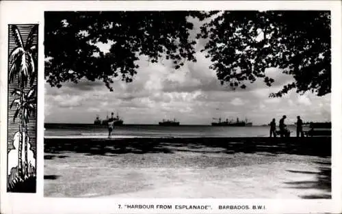 Ak Barbados, Hafen von Esplanade