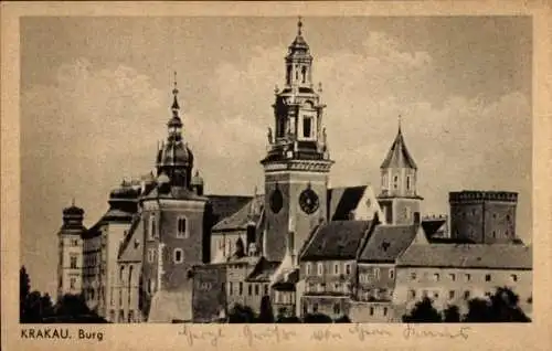 Ak Kraków Krakau Polen, Burg
