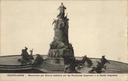 Ak Buenos Aires Argentinien, Denkmal für die spanischen Einwohner der argentinischen Nation, Querol