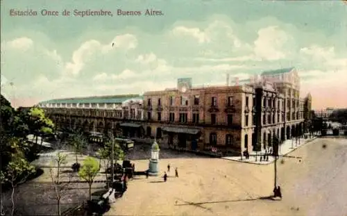 Ak Buenos Aires Argentinien, Bahnhof Once de Septiembre