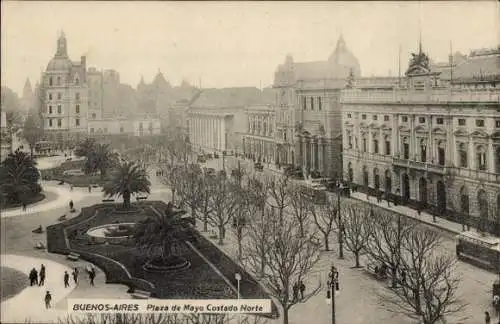 Ak Buenos Aires Argentinien, Plaza de Mayo, Nordseite