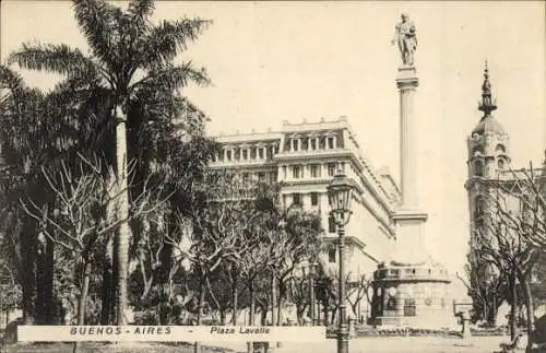 Ak Buenos Aires Argentinien, Plaza Lavalle, Denkmal