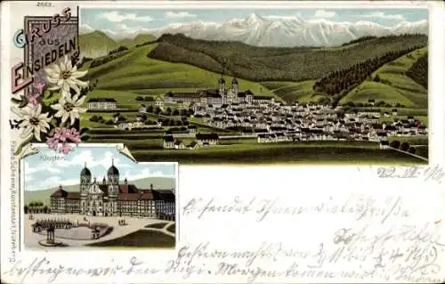 Litho Einsiedeln Kanton Schwyz Schweiz, Gesamtansicht