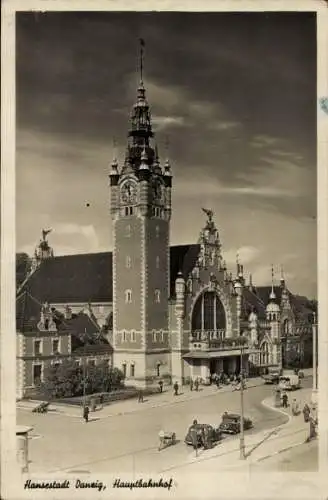 Ak Gdańsk Danzig, Hauptbahnhof