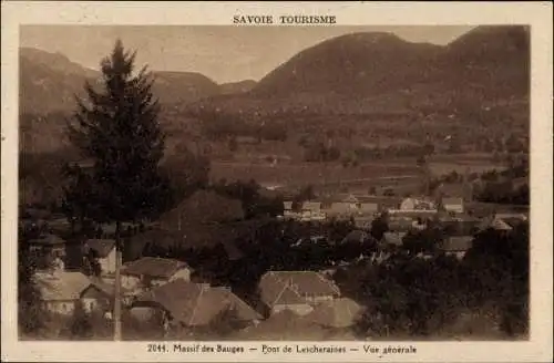 Ak Massif des Bauges Savoie, Pont de Lescheraines, Vue generale