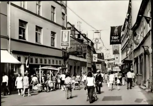 Ak Stralsund in Vorpommern, Apollonienmarkt, Straßenszene, Geschäfte, Reklame