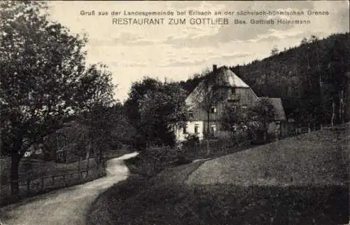 Ak Erlbach im Vogtland, Restaurant zum Gottlieb