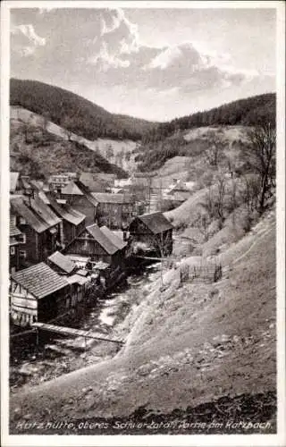 Ak Katzhütte im Schwarzatal, Gesamtansicht, Katzbach