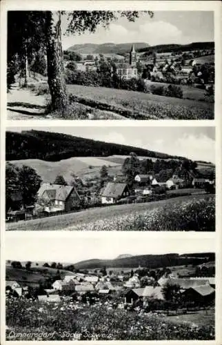 Ak Cunnersdorf Hohnstein Sächsische Schweiz, Gesamtansicht