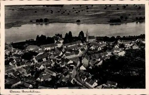 Ak Groß Kühnau Großkühnau Dessau Sachsen Anhalt, Luftaufnahme