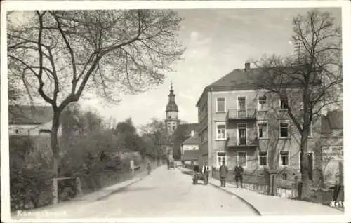 Foto Ak Königsbrück in der Oberlausitz, Straßenpartie