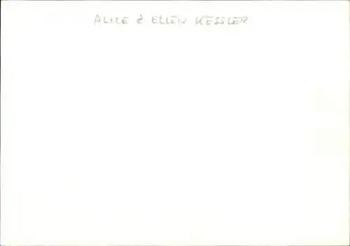 Ak Schauspielerin und Sängerin Alice Kessler, Ellen Kessler, Portrait, Zwillinge, Autogramm