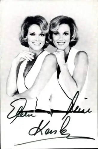 Ak Schauspielerin und Sängerin Alice Kessler, Ellen Kessler, Portrait, Zwillinge, Autogramm