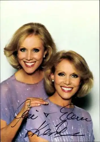 Ak Schauspielerin und Sängerin Alice Kessler, Ellen Kessler, Zwillinge, Portrait, Autogramm