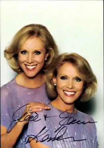 Ak Schauspielerin und Sängerin Alice Kessler, Ellen Kessler, Zwillinge, Portrait, Autogramm