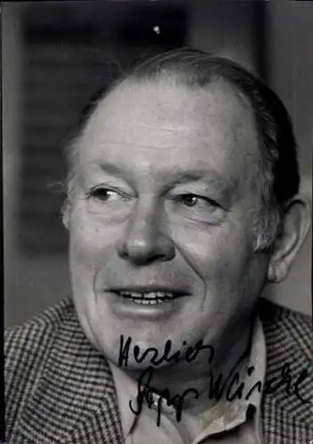 Ak Schauspieler Sepp Wäsche, Portrait, Autogramm