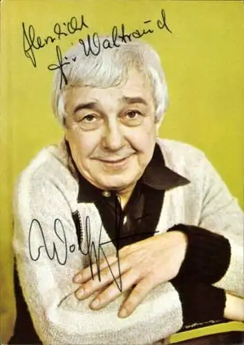 Ak Schauspieler Wolfgang Gruner, Portrait, Autogramm