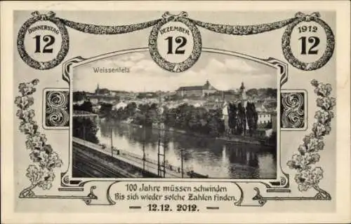 Ak Weißenfels an der Saale, Gesamtansicht, Jahreszahl 12. Dezember 1912