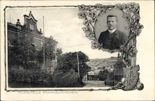 Ak Markneukirchen im Vogtland, Turnhalle, Turnwart Thieme