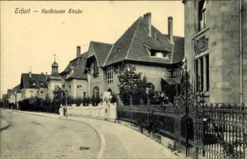 Ak Erfurt in Thüringen, Blick in die Karthäuser Straße