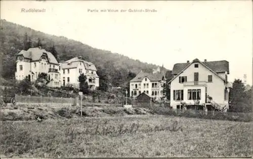 Ak Rudolstadt in Thüringen, Villen der Gebindstraße