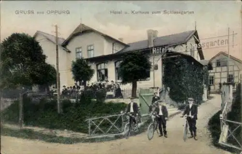 Ak Oppurg an der Orla Thüringen, Hotel Kurhaus zum Schlossgarten