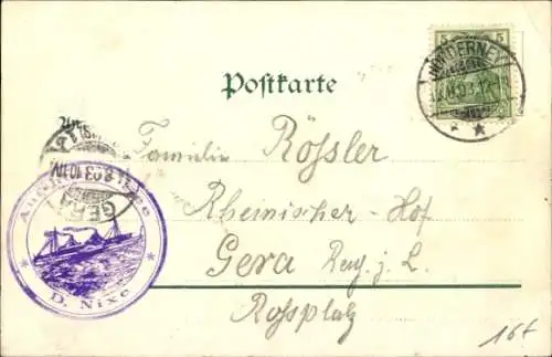 Ak Dampfer Nixe, Binnenschiff