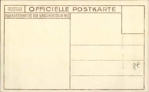 Ak Großherzog Ernst Ludwig von Hessen Darmstadt, Postkartenwoche der Großherzogin Eleonore 1912