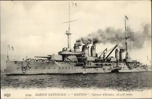 Ak Französisches Kriegsschiff, Danton, Cuirasse d'Escadre