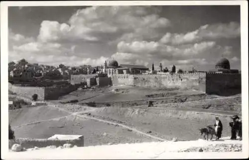 Ak Jerusalem Israel, Jericho Straße, Moscheen, Stadt