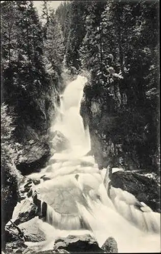 Ak Zillertal in Tirol, Stillupklamm, oberer Wasserfall