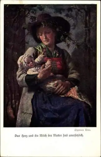 Künstler Ak Riss, Thomas, Das Herz und die Milch der Mutter sind unersetzlich
