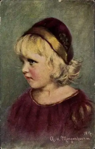 Künstler Ak Mengershausen, A. v., Gretl, Kinderportrait