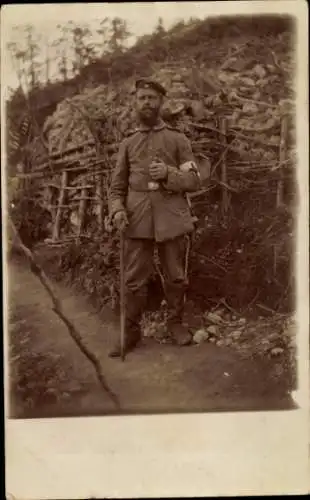 Foto Ak Deutscher Soldat in Uniform, Sanitäter, I WK