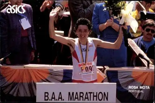 Ak Langstreckenläuferin Rosa Mota, Siegerin