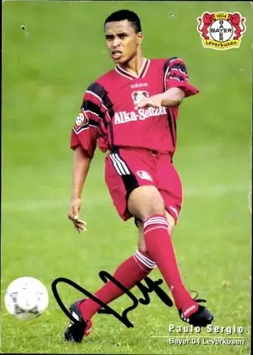 Autogrammkarte Fußball, Paulo Sergio, Bayer 04 Leverkusen